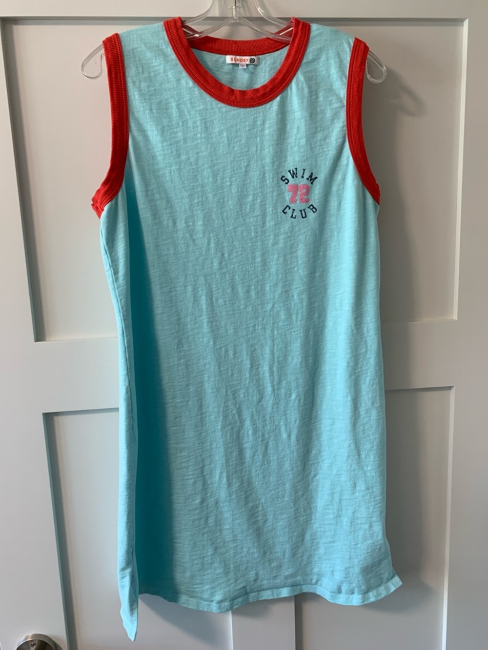 Sundry Coral Trim Aqua Swim Coverup